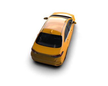 Modern araba arka planda izole edilmiş. 3d görüntüleme - illüstrasyon