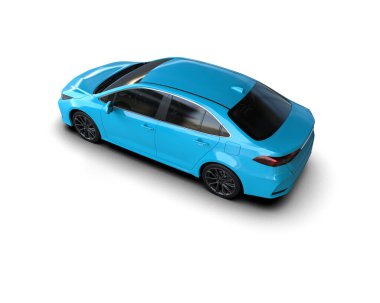 Modern araba arka planda izole edilmiş. 3d görüntüleme - illüstrasyon