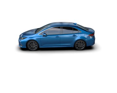 Modern araba arka planda izole edilmiş. 3d görüntüleme - illüstrasyon