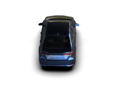 Modern araba arka planda izole edilmiş. 3d görüntüleme - illüstrasyon