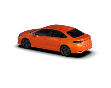 Modern araba arka planda izole edilmiş. 3d görüntüleme - illüstrasyon