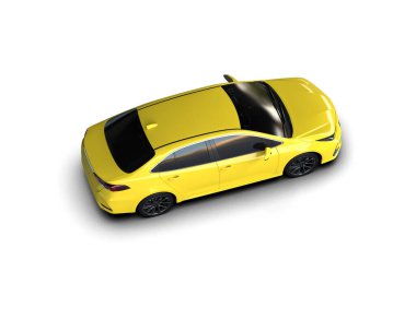 Modern araba arka planda izole edilmiş. 3d görüntüleme - illüstrasyon