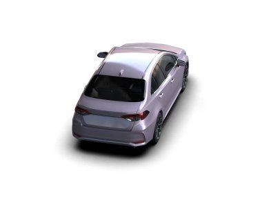 Modern araba arka planda izole edilmiş. 3d görüntüleme - illüstrasyon