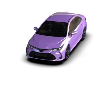 Modern araba arka planda izole edilmiş. 3d görüntüleme - illüstrasyon