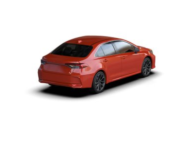 Modern araba arka planda izole edilmiş. 3d görüntüleme - illüstrasyon