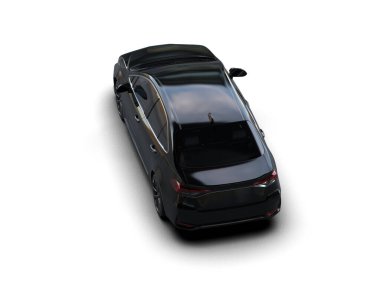 Modern araba arka planda izole edilmiş. 3d görüntüleme - illüstrasyon