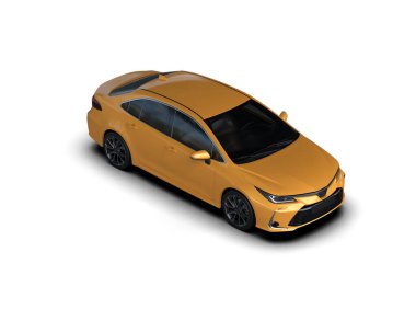 Modern araba arka planda izole edilmiş. 3d görüntüleme - illüstrasyon