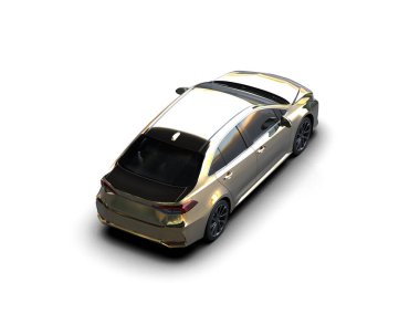 Modern araba arka planda izole edilmiş. 3d görüntüleme - illüstrasyon