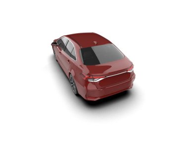 Modern araba arka planda izole edilmiş. 3d görüntüleme - illüstrasyon