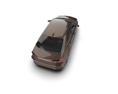 Modern araba arka planda izole edilmiş. 3d görüntüleme - illüstrasyon