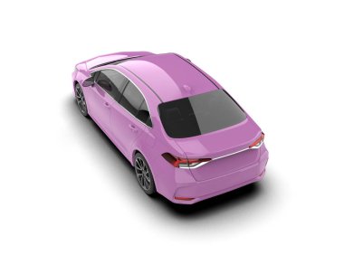 Modern araba arka planda izole edilmiş. 3d görüntüleme - illüstrasyon