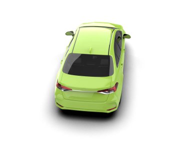 Modern araba arka planda izole edilmiş. 3d görüntüleme - illüstrasyon