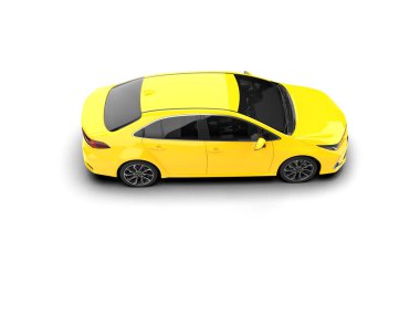 Modern araba arka planda izole edilmiş. 3d görüntüleme - illüstrasyon