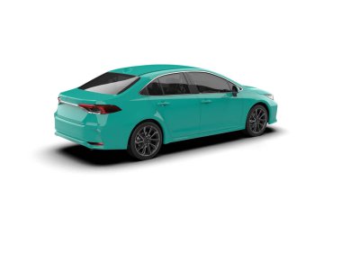 Modern araba arka planda izole edilmiş. 3d görüntüleme - illüstrasyon