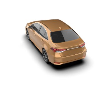 Modern araba arka planda izole edilmiş. 3d görüntüleme - illüstrasyon