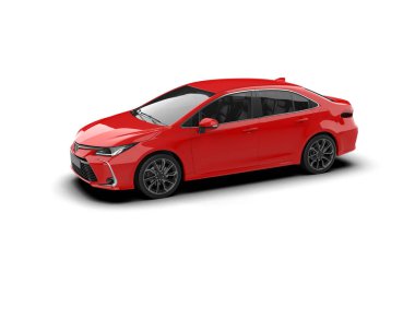 Modern araba arka planda izole edilmiş. 3d görüntüleme - illüstrasyon