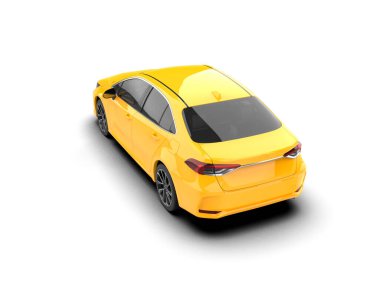 Modern araba arka planda izole edilmiş. 3d görüntüleme - illüstrasyon