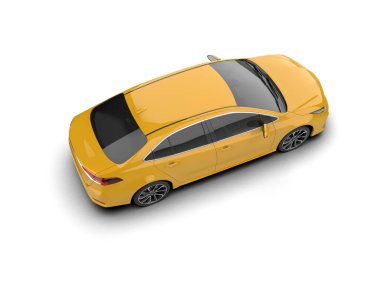 Modern araba arka planda izole edilmiş. 3d görüntüleme - illüstrasyon