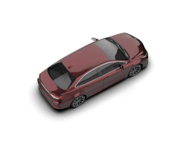 Modern araba arka planda izole edilmiş. 3d görüntüleme - illüstrasyon