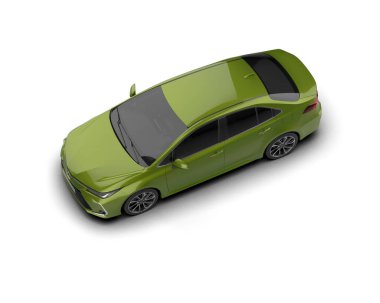 Modern araba arka planda izole edilmiş. 3d görüntüleme - illüstrasyon