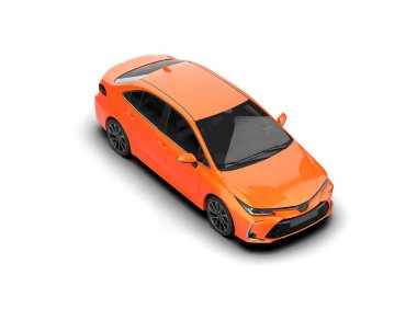 Modern araba arka planda izole edilmiş. 3d görüntüleme - illüstrasyon