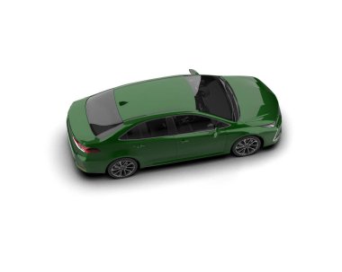 Modern araba arka planda izole edilmiş. 3d görüntüleme - illüstrasyon