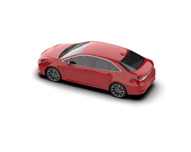 Modern araba arka planda izole edilmiş. 3d görüntüleme - illüstrasyon