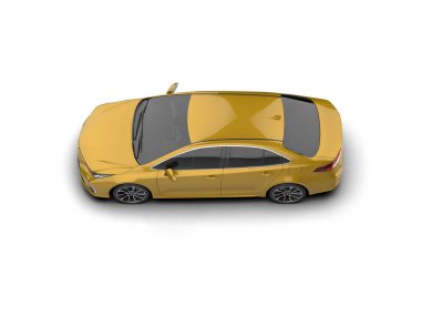 Modern araba arka planda izole edilmiş. 3d görüntüleme - illüstrasyon