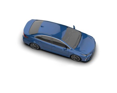 Modern araba arka planda izole edilmiş. 3d görüntüleme - illüstrasyon