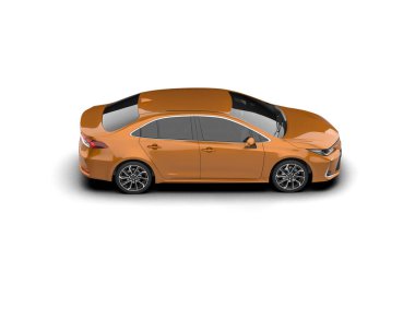 Modern araba arka planda izole edilmiş. 3d görüntüleme - illüstrasyon