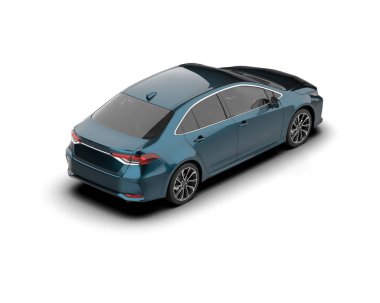 Modern araba arka planda izole edilmiş. 3d görüntüleme - illüstrasyon