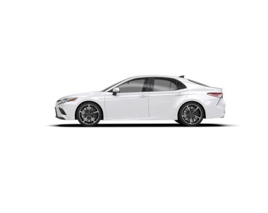 Modern araba arka planda izole edilmiş. 3d görüntüleme - illüstrasyon