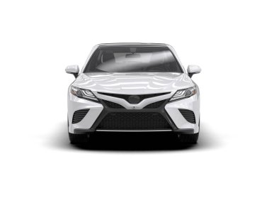 Modern araba arka planda izole edilmiş. 3d görüntüleme - illüstrasyon