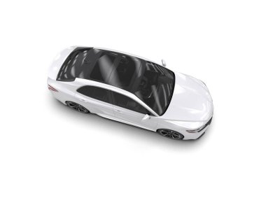 Modern araba arka planda izole edilmiş. 3d görüntüleme - illüstrasyon