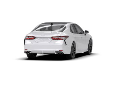 Modern araba arka planda izole edilmiş. 3d görüntüleme - illüstrasyon