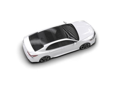 Modern araba arka planda izole edilmiş. 3d görüntüleme - illüstrasyon