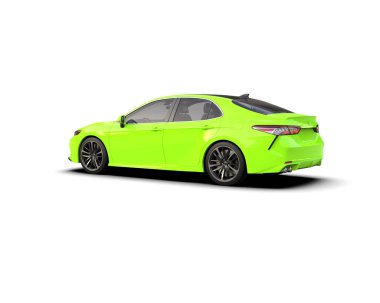 Modern araba arka planda izole edilmiş. 3d görüntüleme - illüstrasyon