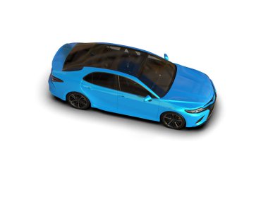 Modern araba arka planda izole edilmiş. 3d görüntüleme - illüstrasyon