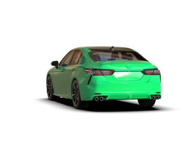 Modern araba arka planda izole edilmiş. 3d görüntüleme - illüstrasyon