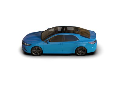 Modern araba arka planda izole edilmiş. 3d görüntüleme - illüstrasyon