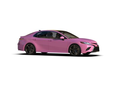 Modern araba arka planda izole edilmiş. 3d görüntüleme - illüstrasyon