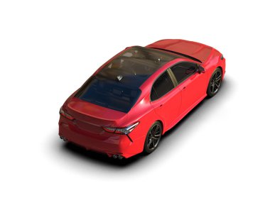 Modern araba arka planda izole edilmiş. 3d görüntüleme - illüstrasyon