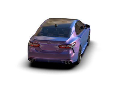 Modern araba arka planda izole edilmiş. 3d görüntüleme - illüstrasyon