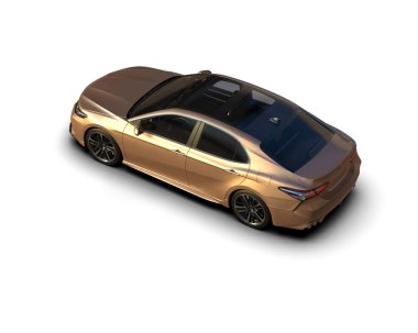 Üç boyutlu illüstrasyon. Modern araba beyaz arkaplanda izole edildi. 