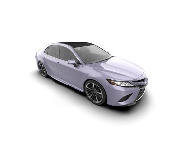 Üç boyutlu illüstrasyon. Modern araba beyaz arkaplanda izole edildi. 