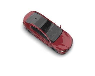 Üç boyutlu illüstrasyon. Modern araba beyaz arkaplanda izole edildi. 