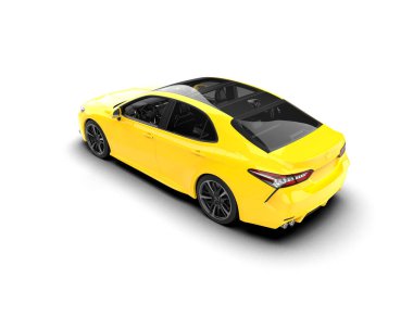 Üç boyutlu illüstrasyon. Modern araba beyaz arkaplanda izole edildi. 