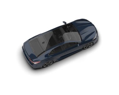 Üç boyutlu illüstrasyon. Modern araba beyaz arkaplanda izole edildi. 