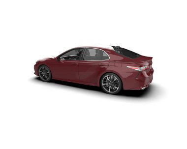 Üç boyutlu illüstrasyon. Modern araba beyaz arkaplanda izole edildi. 