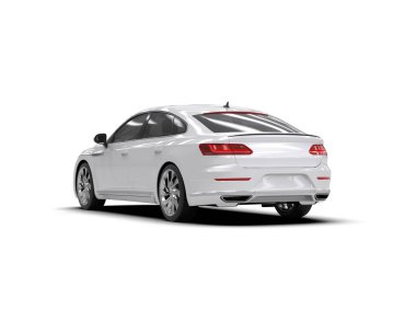 Modern araba arka planda izole edilmiş. 3d görüntüleme - illüstrasyon